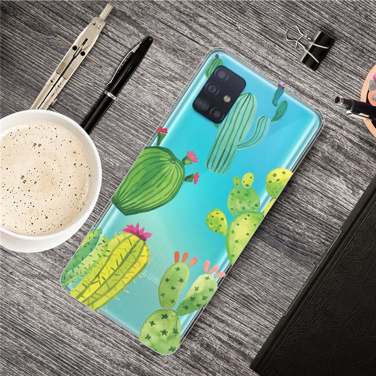 Pattern Printing IMD TPU Soft Cell Phone Case for Samsung Galaxy A51 - Cactus-5