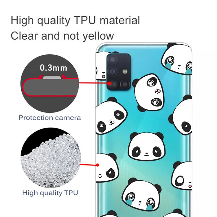 Pattern Printing IMD TPU Soft Cell Phone Case for Samsung Galaxy A51 - Pandas-2