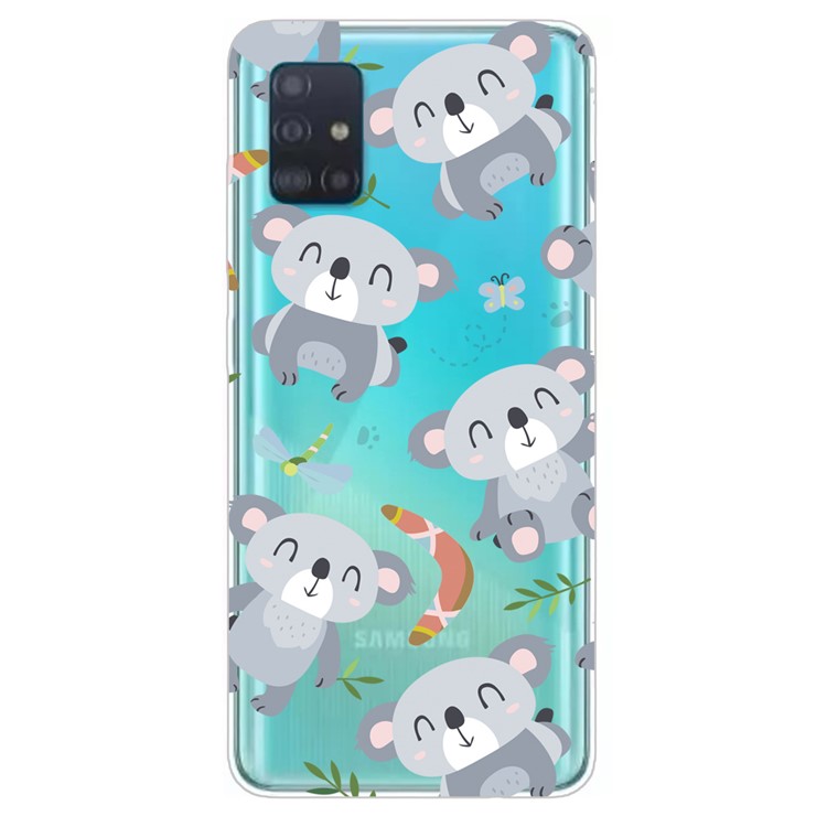 Pattern Printing IMD TPU Soft Phone Case Shell for Samsung Galaxy A71 - Koala-1
