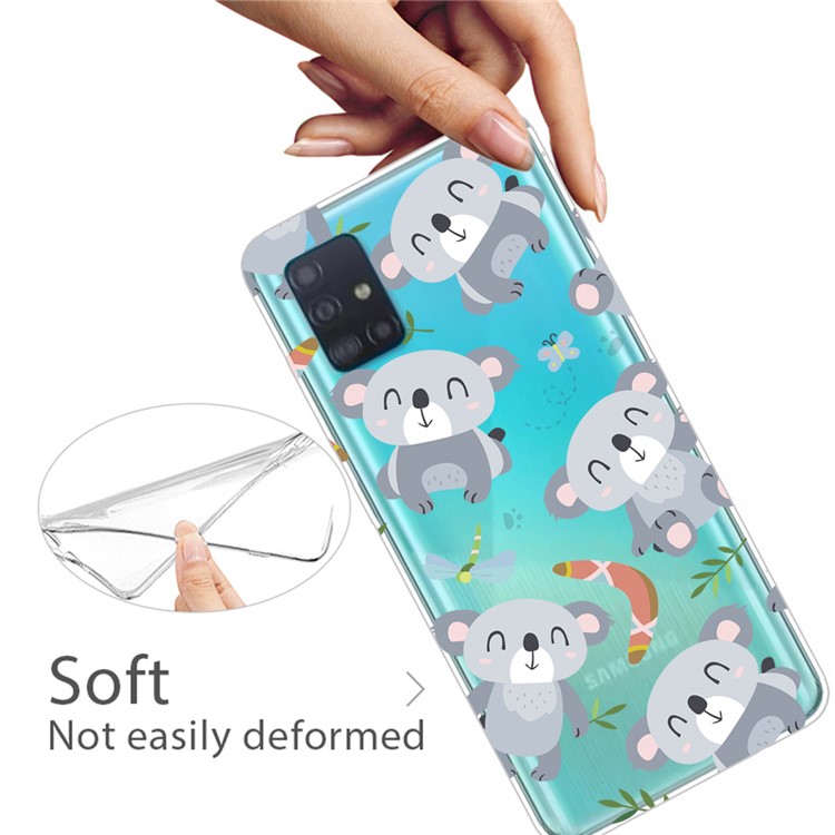 Pattern Printing IMD TPU Soft Phone Case Shell for Samsung Galaxy A71 - Koala-3