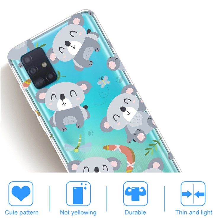 Pattern Printing IMD TPU Soft Phone Case Shell for Samsung Galaxy A71 - Koala-4