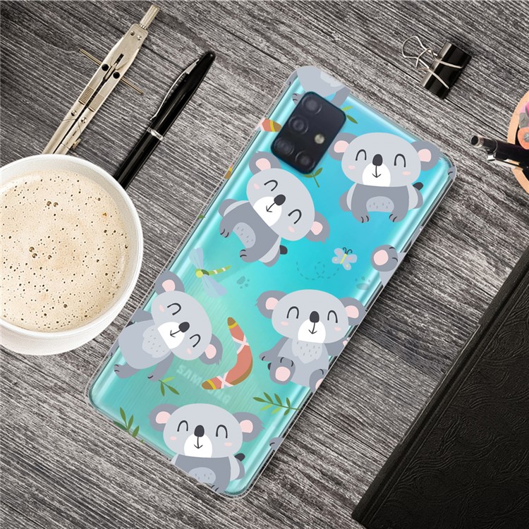Pattern Printing IMD TPU Soft Phone Case Shell for Samsung Galaxy A71 - Koala-5