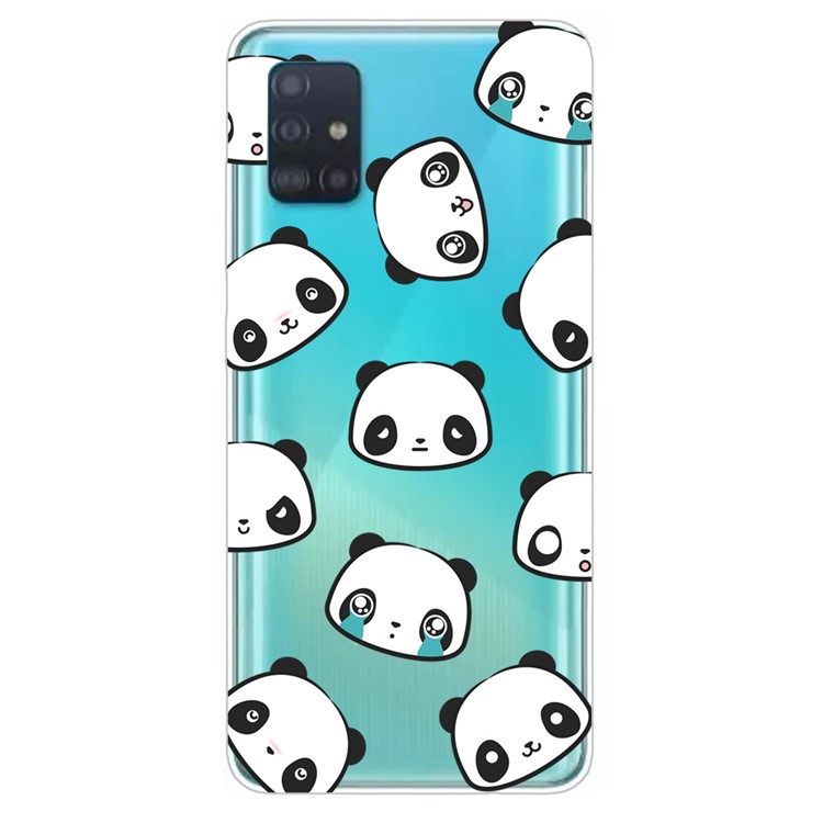 Pattern Printing IMD TPU Soft Phone Case Shell for Samsung Galaxy A71 - Pandas-1