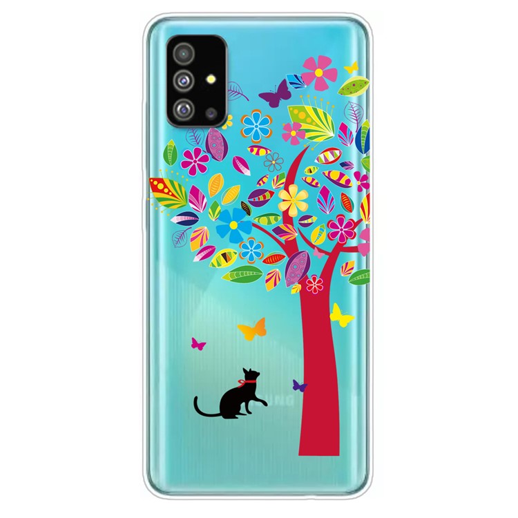 Pattern Printing IMD Clear TPU Phone Case for Samsung Galaxy S20 Plus - Colorful Tree-1