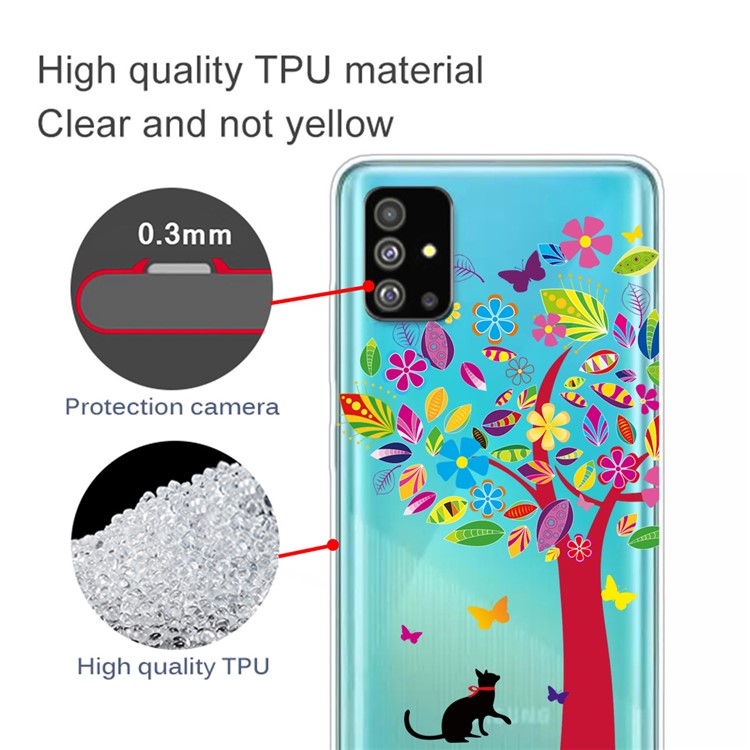 Pattern Printing IMD Clear TPU Phone Case for Samsung Galaxy S20 Plus - Colorful Tree-2