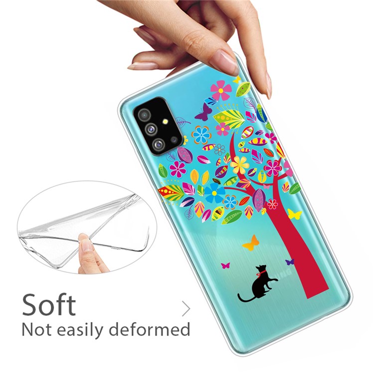 Pattern Printing IMD Clear TPU Phone Case for Samsung Galaxy S20 Plus - Colorful Tree-3