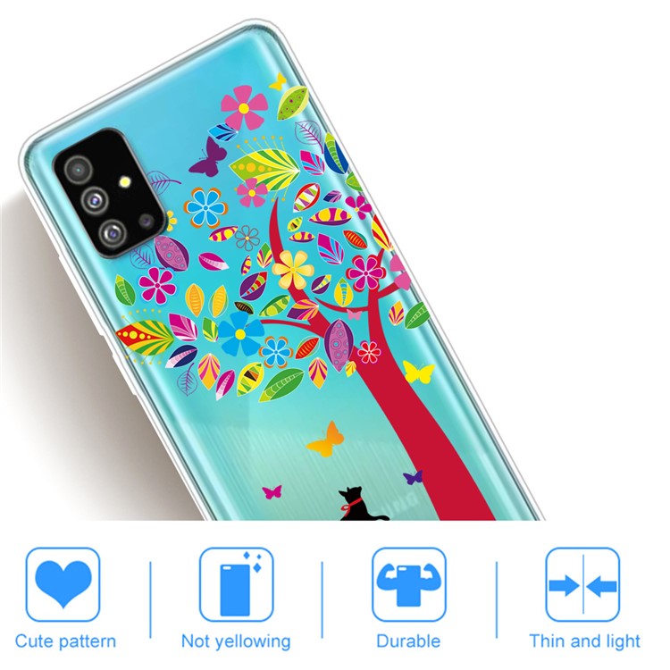 Pattern Printing IMD Clear TPU Phone Case for Samsung Galaxy S20 Plus - Colorful Tree-4