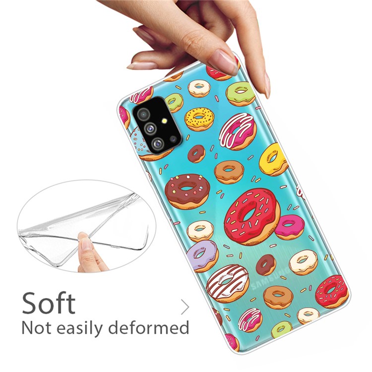 Pattern Printing IMD Clear TPU Phone Case for Samsung Galaxy S20 Plus - Donuts-3