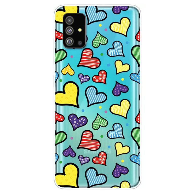 Pattern Printing IMD Clear TPU Phone Case for Samsung Galaxy S20 Plus - Love Hearts-1