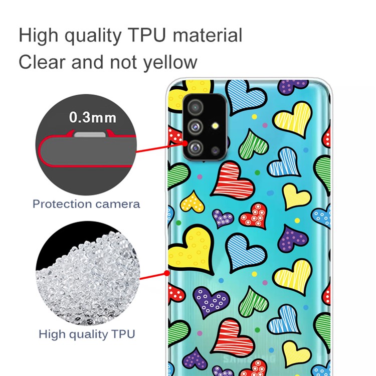 Pattern Printing IMD Clear TPU Phone Case for Samsung Galaxy S20 Plus - Love Hearts-2