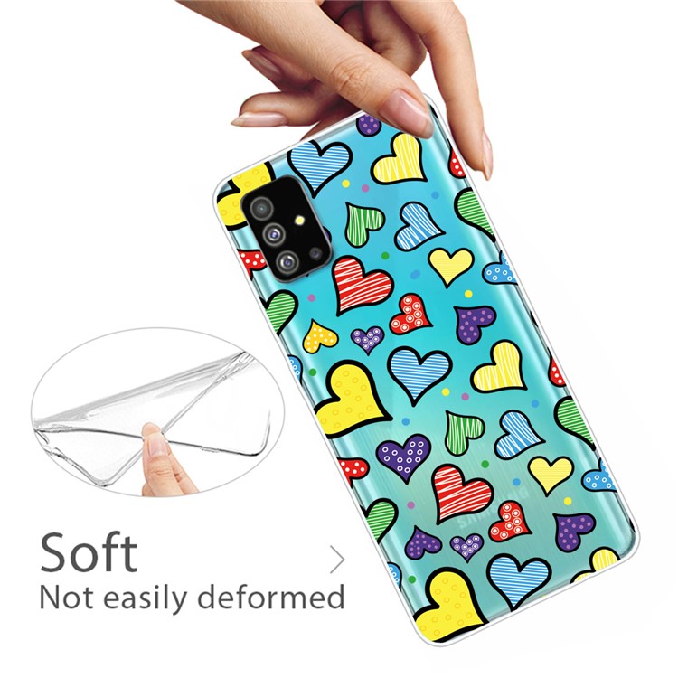 Pattern Printing IMD Clear TPU Phone Case for Samsung Galaxy S20 Plus - Love Hearts-3