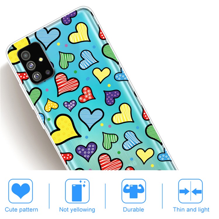Pattern Printing IMD Clear TPU Phone Case for Samsung Galaxy S20 Plus - Love Hearts-4
