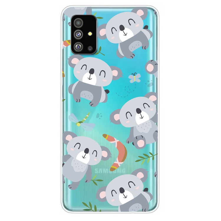 Pattern Printing IMD Clear TPU Phone Case for Samsung Galaxy S20 Plus - Koala-1