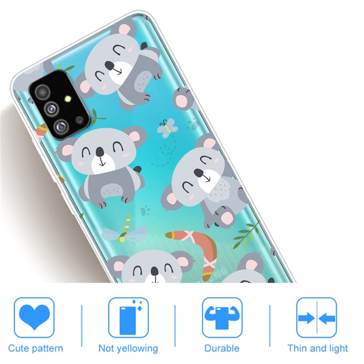 Pattern Printing IMD Clear TPU Phone Case for Samsung Galaxy S20 Plus - Koala-4