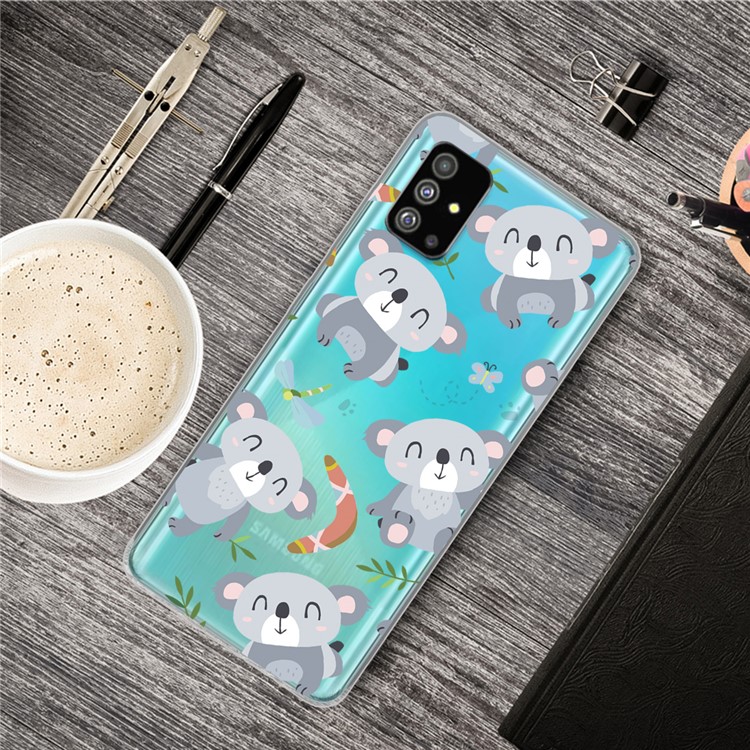 Pattern Printing IMD Clear TPU Phone Case for Samsung Galaxy S20 Plus - Koala-5