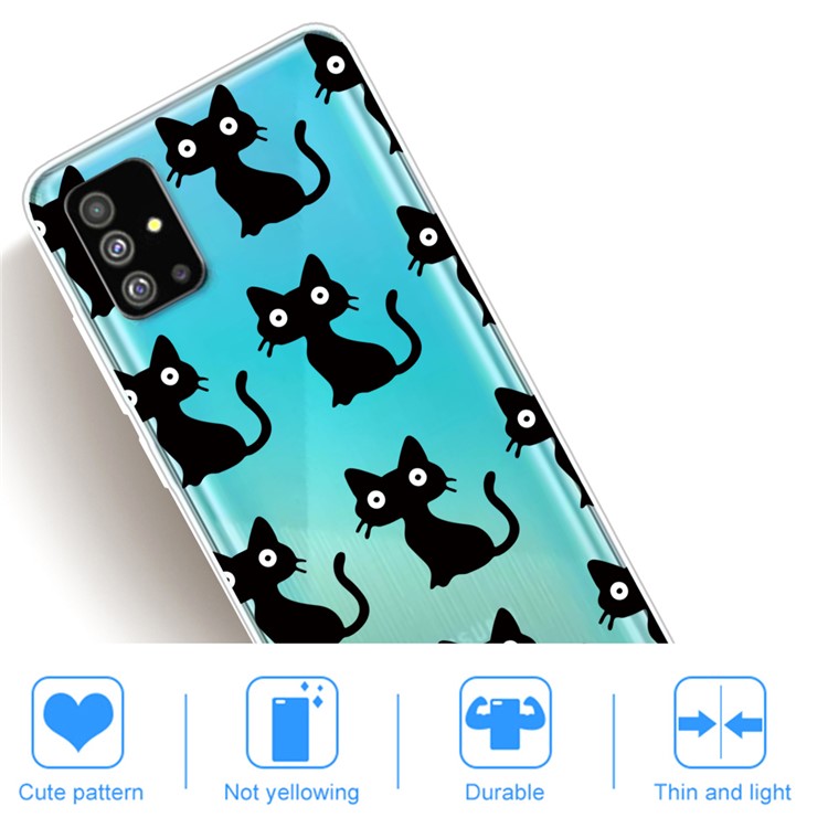Pattern Printing IMD TPU Back Case for Samsung Galaxy S20 - Black Cat-4
