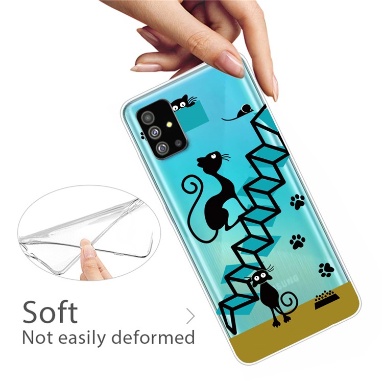 Pattern Printing IMD TPU Shell for Samsung Galaxy S20 Plus - Footprint-3