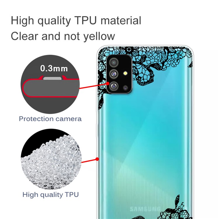 Pattern Printing IMD TPU Shell for Samsung Galaxy S20 Plus - Black Flower-2