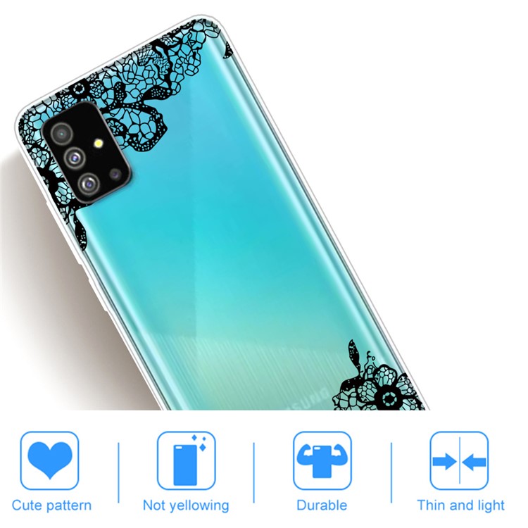 Pattern Printing IMD TPU Shell for Samsung Galaxy S20 Plus - Black Flower-4