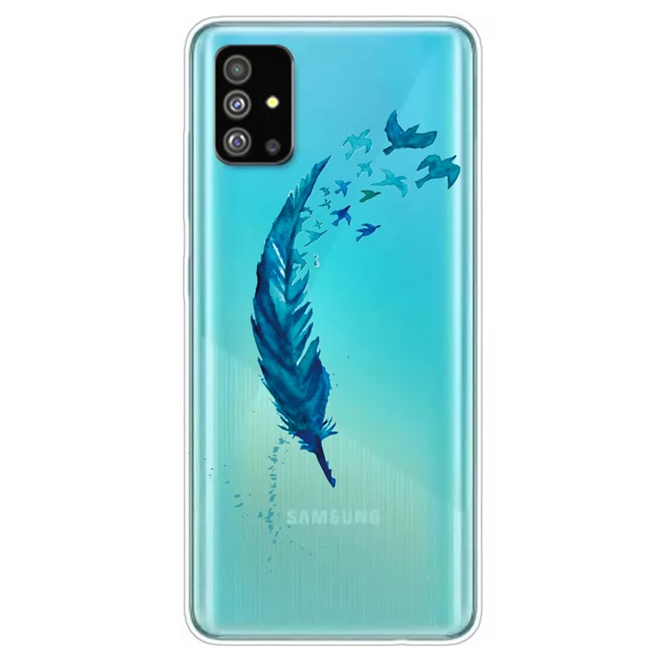 Pattern Printing IMD TPU Shell for Samsung Galaxy S20 Plus - Feather-1
