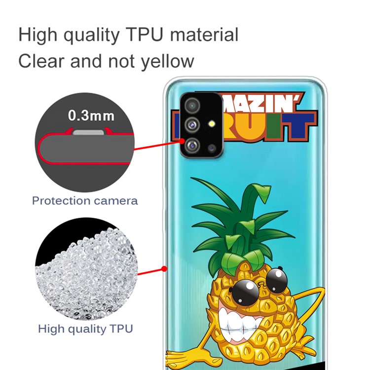 Pattern Printing IMD TPU Shell for Samsung Galaxy S20 Plus - Pineapple-2