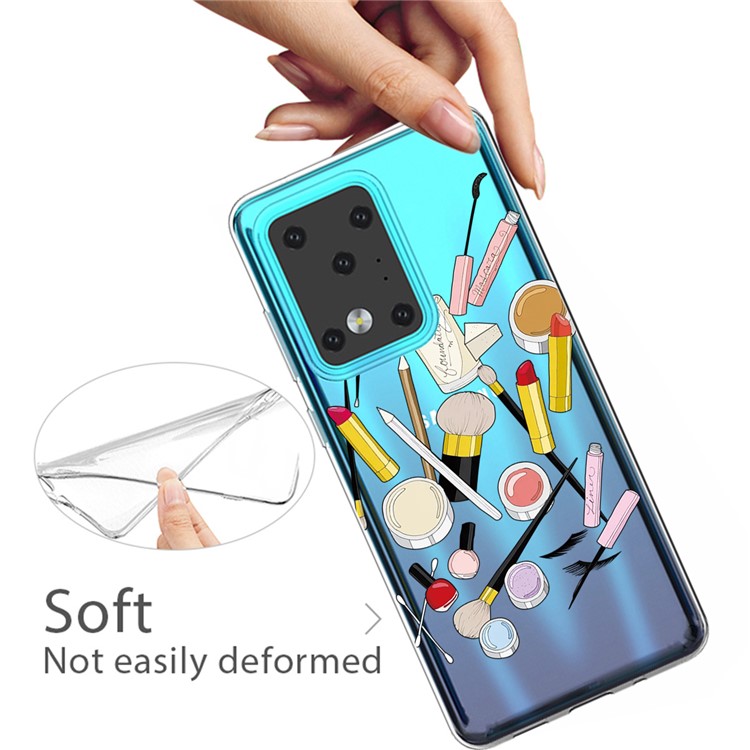 Pattern Printing IMD TPU Clear Phone Shell for Samsung Galaxy S20 Ultra - Makeups-3
