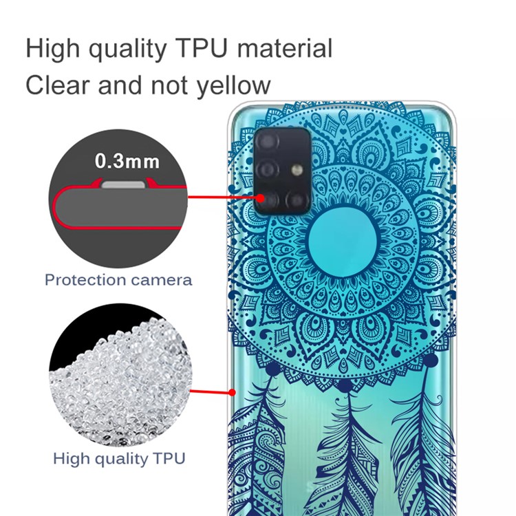 Pattern Printing IMD TPU Clear Phone Shell for Samsung Galaxy A51 - Dream Catcher-2