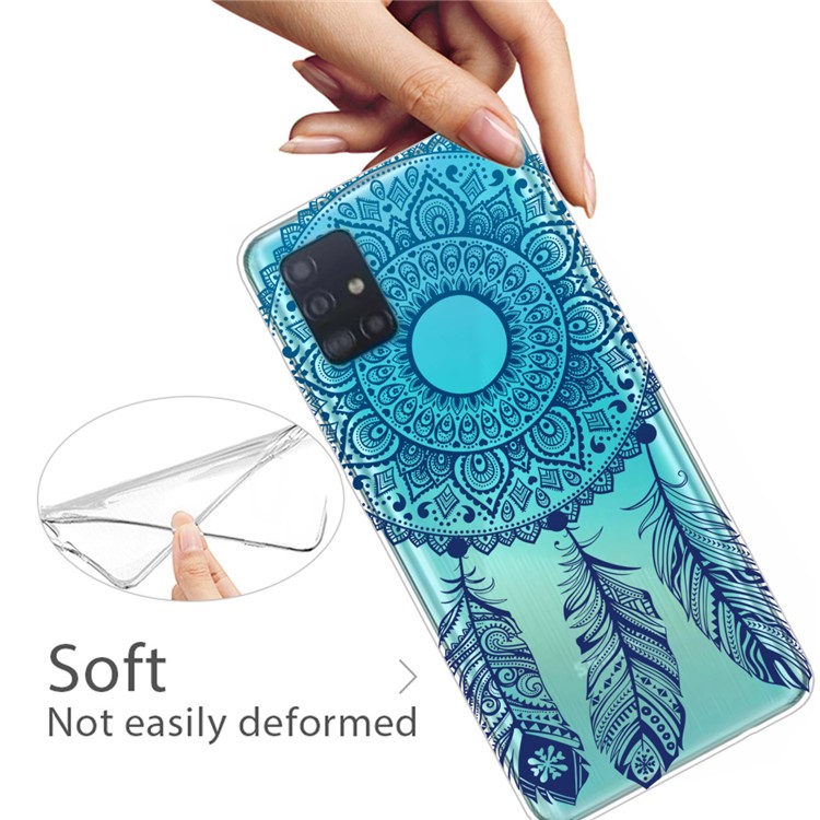 Pattern Printing IMD TPU Clear Phone Shell for Samsung Galaxy A51 - Dream Catcher-3