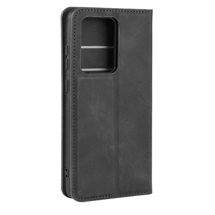 Silky Touch Leather Wallet Case for Samsung Galaxy S20 Ultra - Black-6