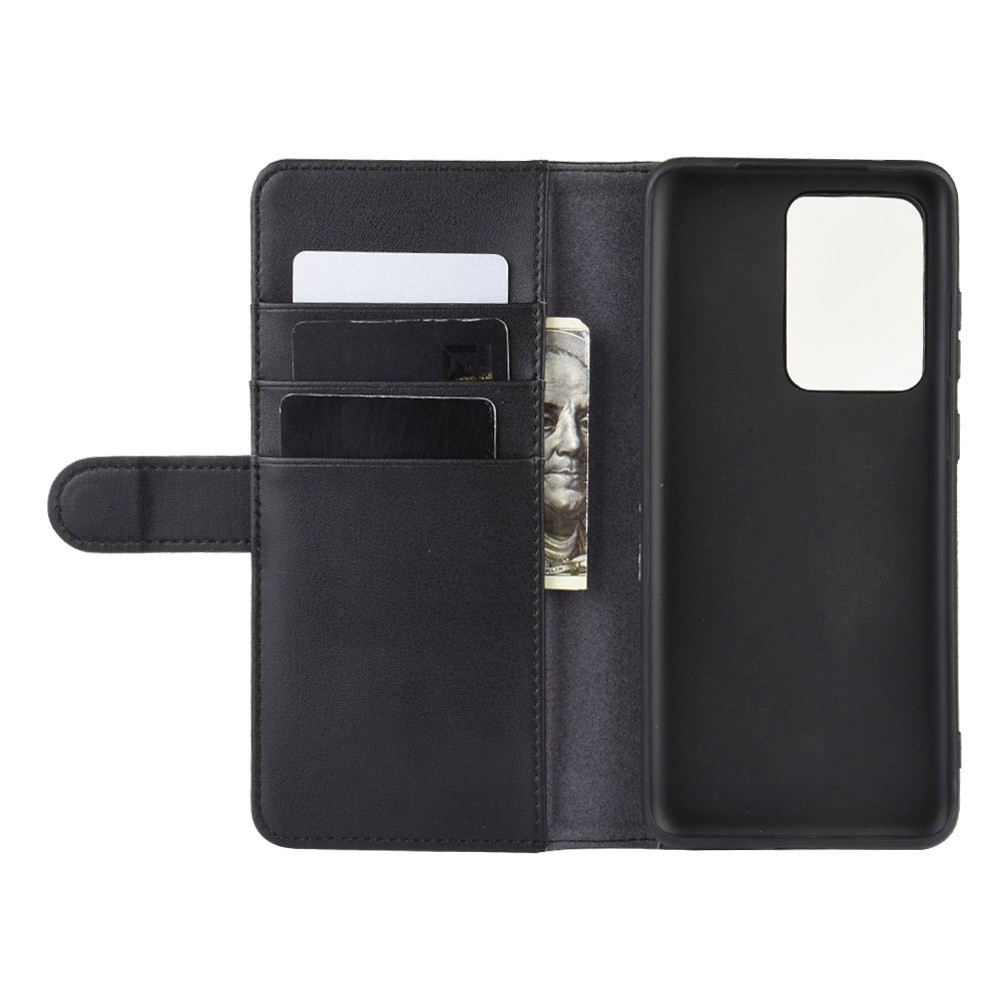 Fendu Couverture De Téléphone Portable Stand De Portefeuille En Cuir Pour Samsung Galaxy S11, Plus 6,9 Pouces - Noir-5