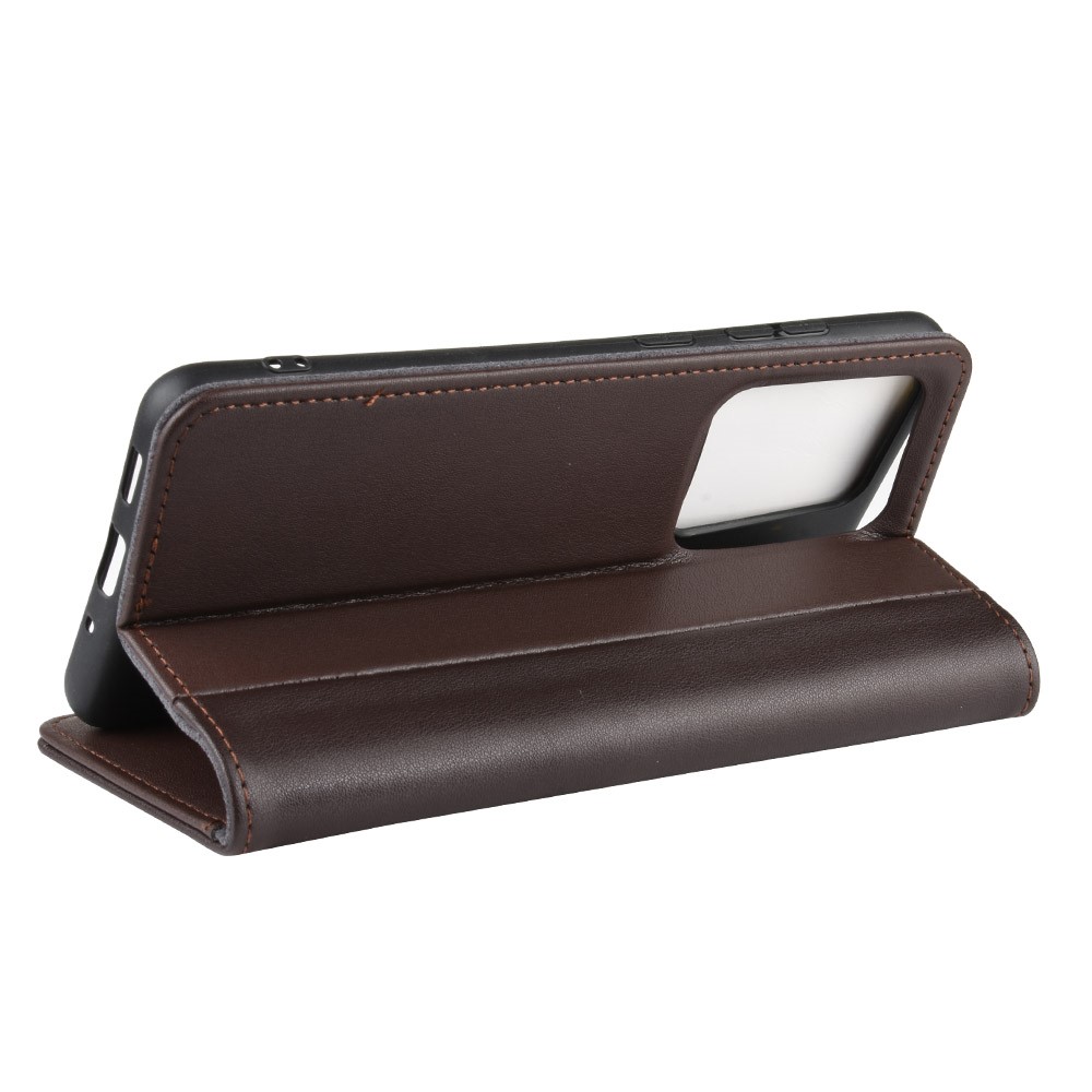 Fendu Couverture De Téléphone Portable Stand De Portefeuille En Cuir Pour Samsung Galaxy S11, Plus 6,9 Pouces - Café-7
