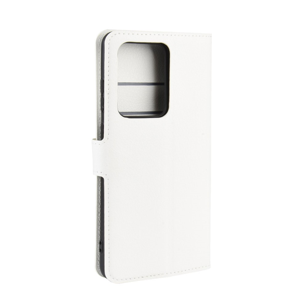 Litchi Skin Wallet Leather Stand Case for Samsung Galaxy S20 Ultra - White-6