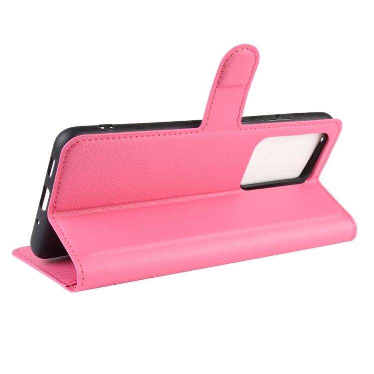 Litchi Skin Wallet Leather Stand Case for Samsung Galaxy S20 Ultra - Rose-5