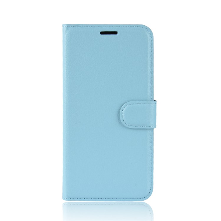 Litchi Skin Wallet Leather Stand Caso Para Samsung Galaxy S20 Ultra - Bebê Azul