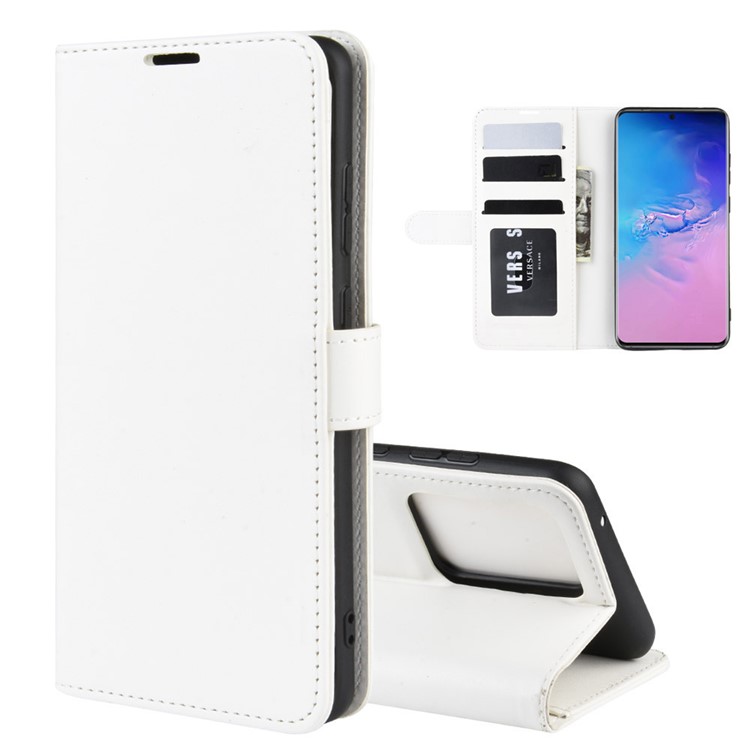 Crazy Horse Wallet Leather Stand Case for Samsung Galaxy S20 Ultra - White-2