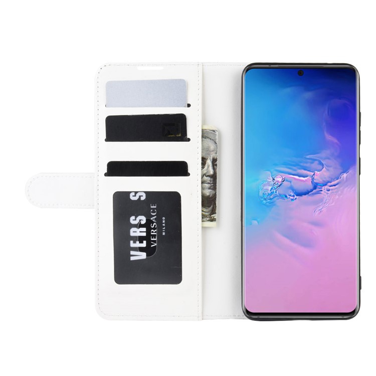 Crazy Horse Wallet Leather Stand Case for Samsung Galaxy S20 Ultra - White-6