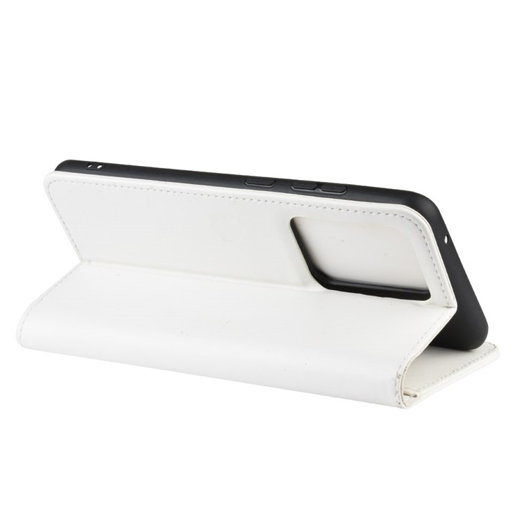 Crazy Horse Wallet Leather Stand Case for Samsung Galaxy S20 Ultra - White-7