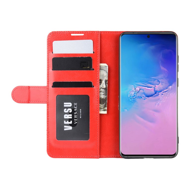 Crazy Horse Wallet Leather Stand Case for Samsung Galaxy S20 Ultra - Red-6