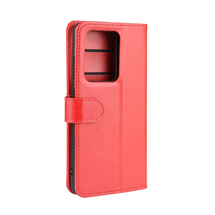 Crazy Horse Wallet Leather Stand Case for Samsung Galaxy S20 Ultra - Red-8