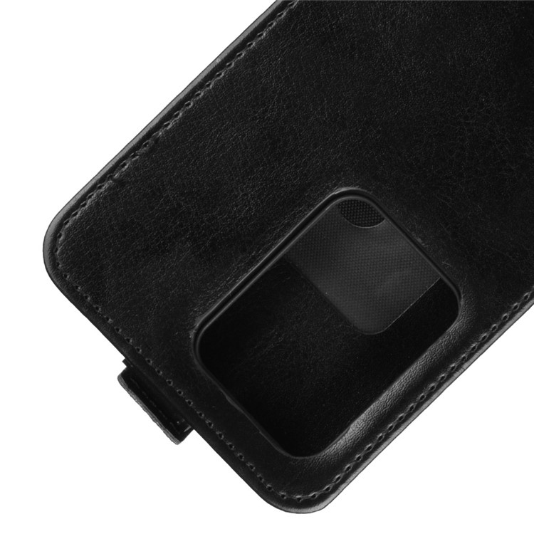 Crazy Horse Vertical Leather Card Holder Case for Samsung Galaxy S11 Plus - Black-3