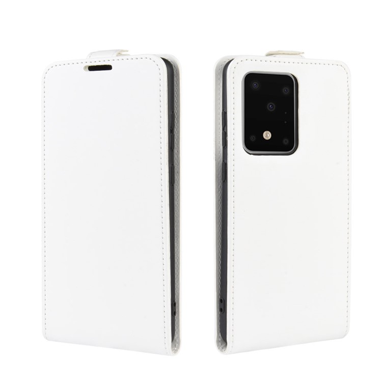 Crazy Horse Vertical Leather Card Holder Case for Samsung Galaxy S20 Ultra - White-2