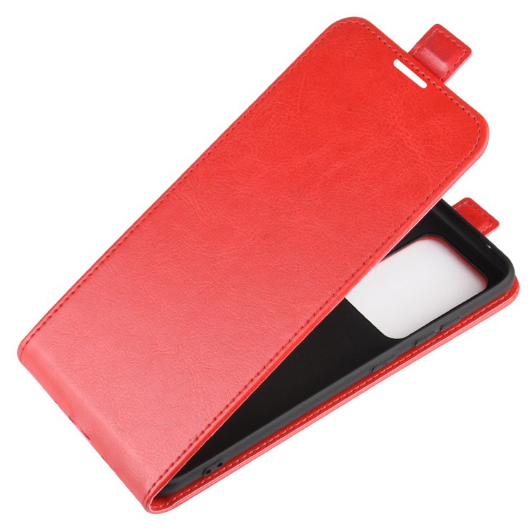 Crazy Horse Vertical Leather Card Holder Case for Samsung Galaxy S20 Ultra - Red-4