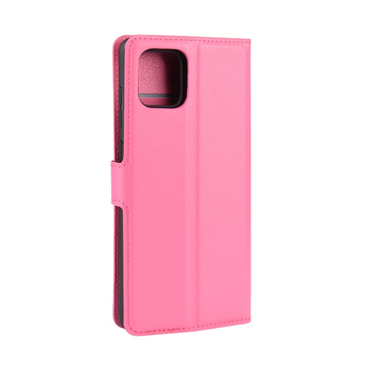 Litchi Skin Wallet Flip Leather Case for Galaxy A81/Note 10 Lite/M60s - Rose-6