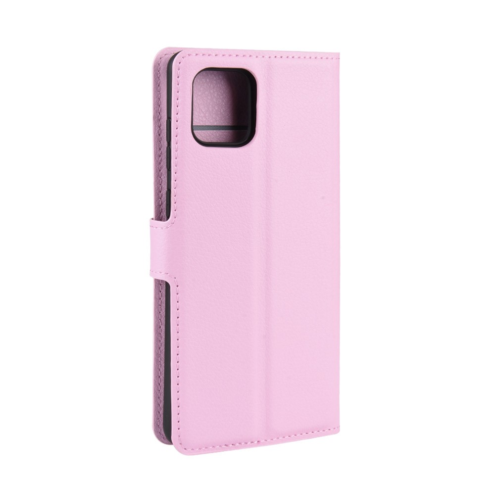 Litchi Skin Wallet Flip Leather Case for Galaxy A81/Note 10 Lite/M60s - Pink-6