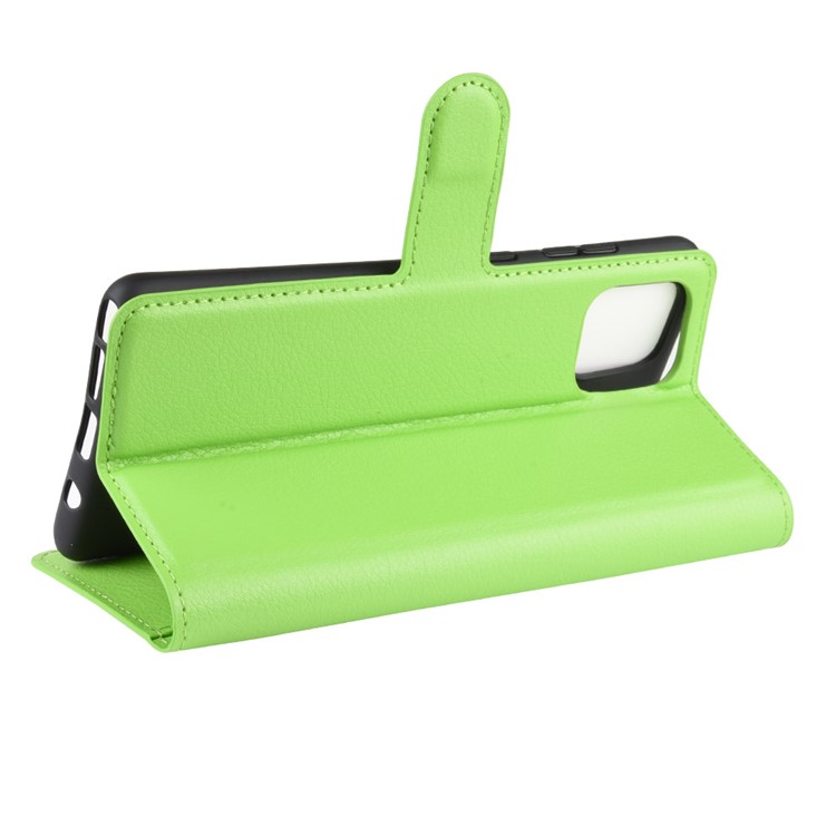 Litchi Skin Wallet Flip Leather Case for Galaxy A81/Note 10 Lite/M60s - Green-5