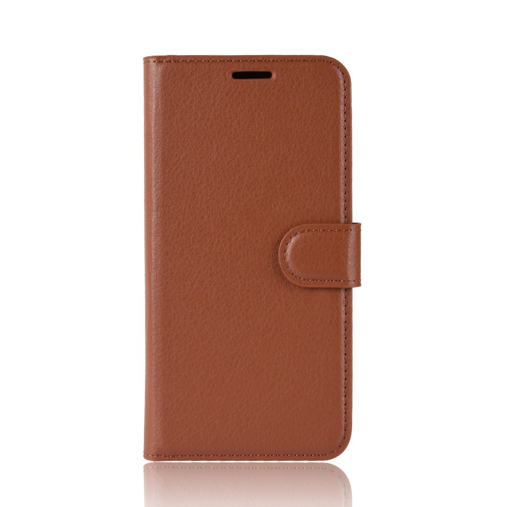 Litchi Skin Wallet Flip Leather Case for Galaxy A81/Note 10 Lite/M60s - Brown-2
