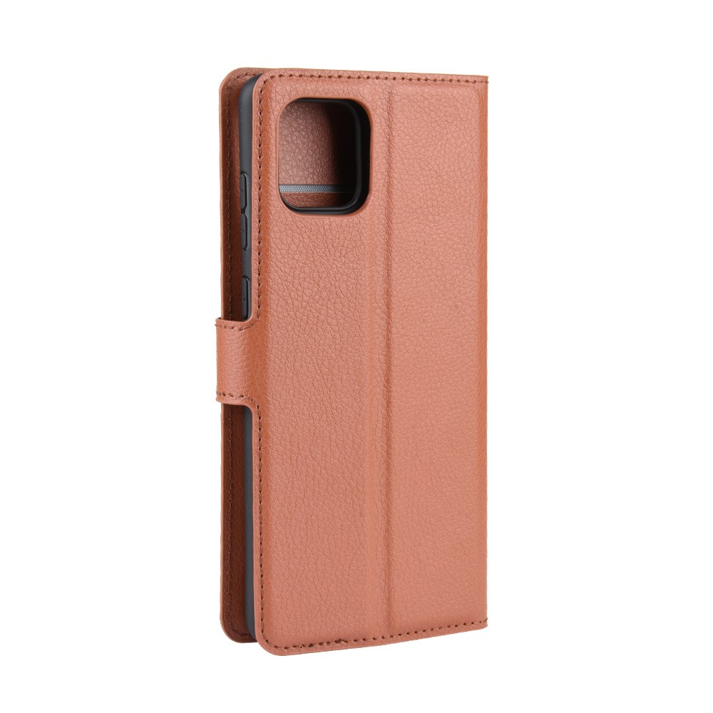 Litchi Skin Wallet Flip Leather Case for Galaxy A81/Note 10 Lite/M60s - Brown-6