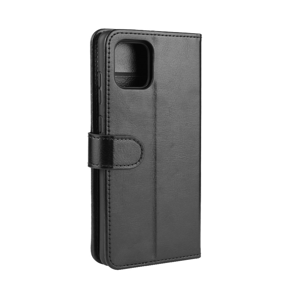 Crazy Horse Texture Wallet Leather Phone Case for Samsung Galaxy A81/Note 10 Lite/M60s - Black-8