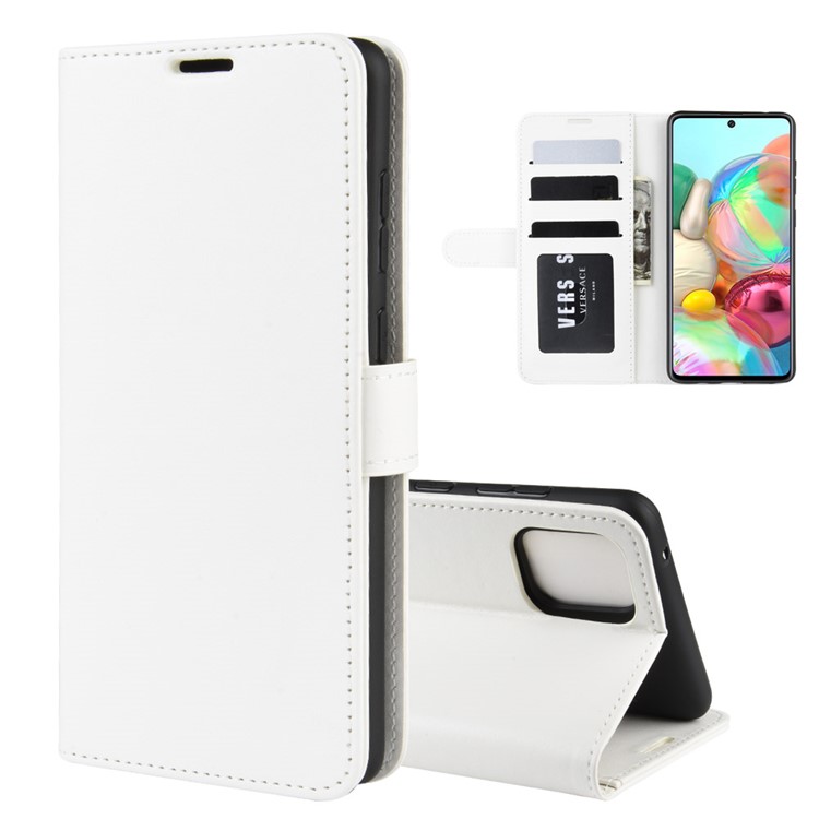 Crazy Horse Texture Wallet Leather Phone Case for Samsung Galaxy A81/Note 10 Lite/M60s - White-3