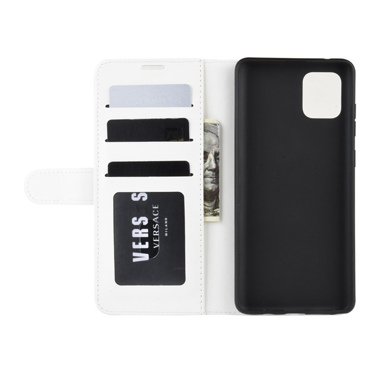 Crazy Horse Texture Wallet Leather Phone Case for Samsung Galaxy A81/Note 10 Lite/M60s - White-6
